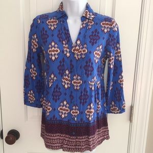 5/$25! Anthropologie | Mauve boho button up top size 0
